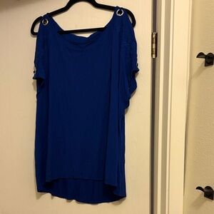 Cable & Gauge Royal Blue Top with Grommet Accents
